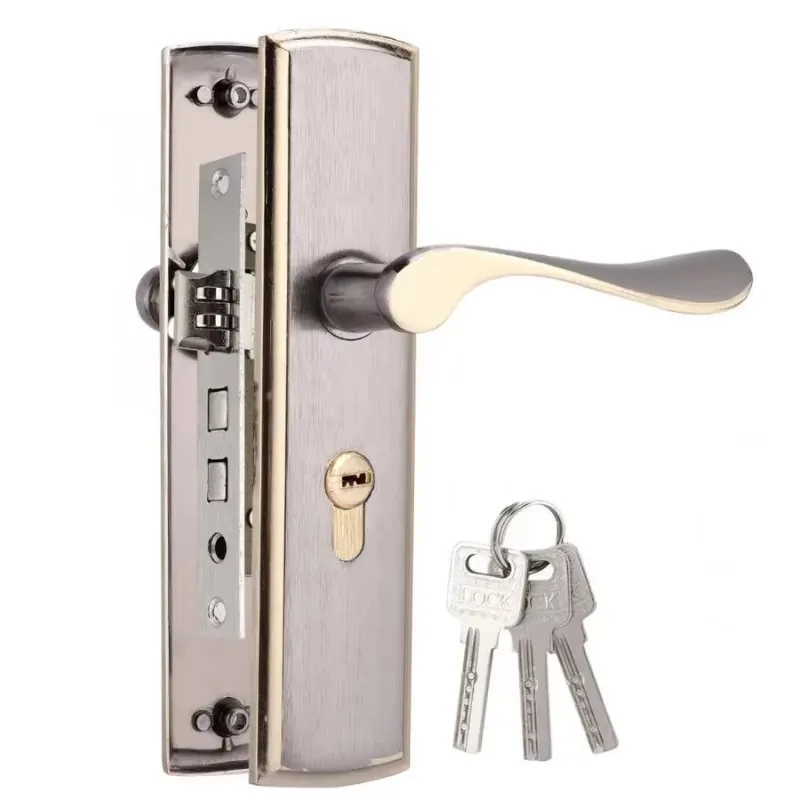 Furniture Hardware Gold - Gold Door Handle Lock Silent House