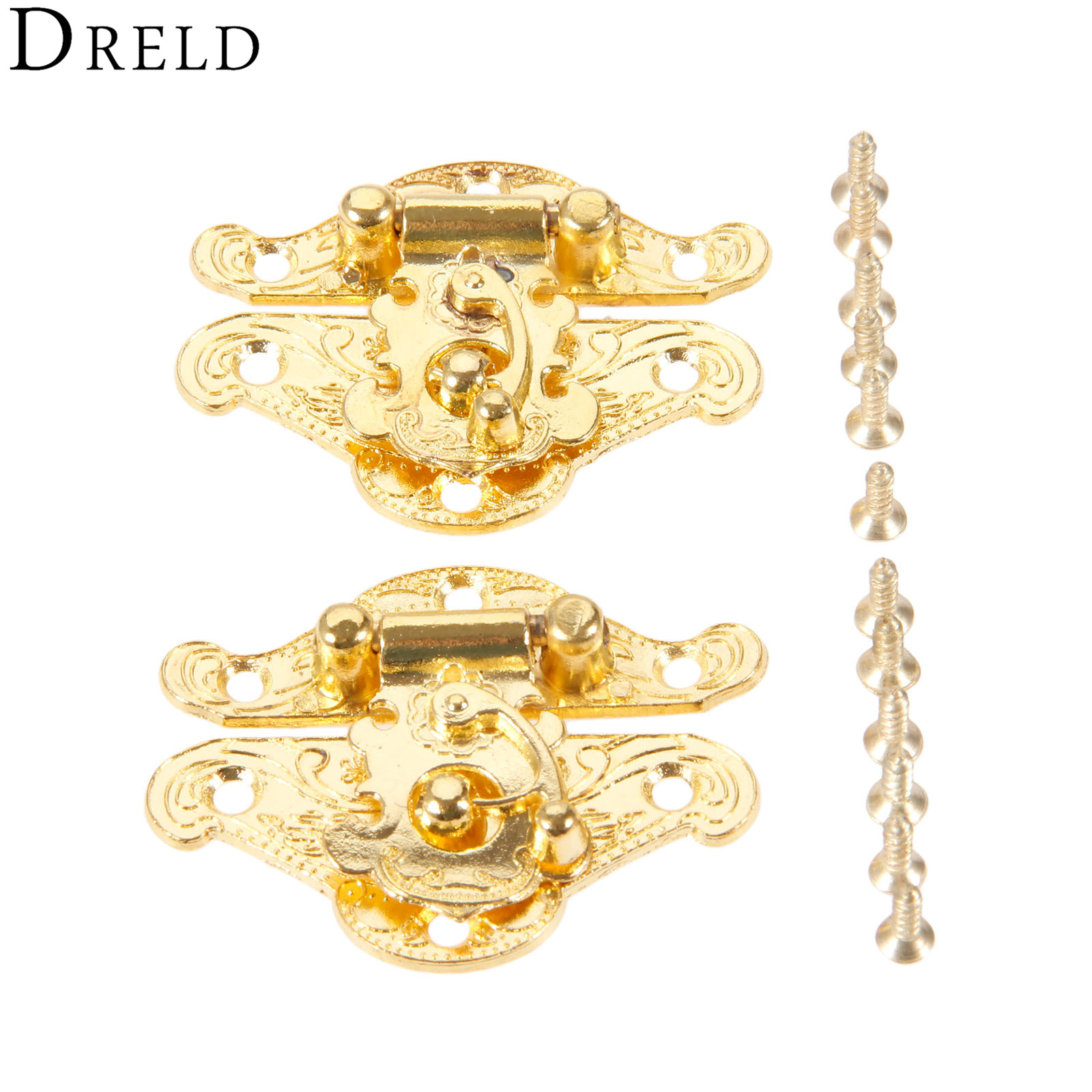 DRELD 2 Chiếc Cổ Vàng Hộp Chốt - đánh giá và giá Furniture Hardware Gold