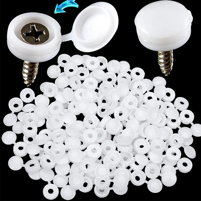 White Hinged Plastic Screw Cap - đánh giá và giá Furniture Hardware Nut