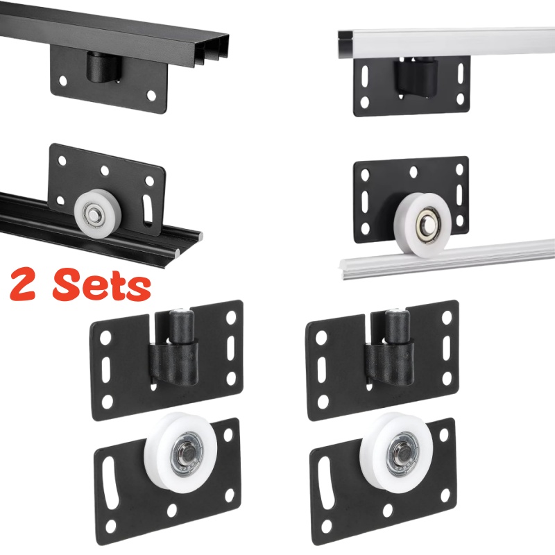 2 Sets Sliding Closet Door Rol - đánh giá và giá Furniture Hardware Kit