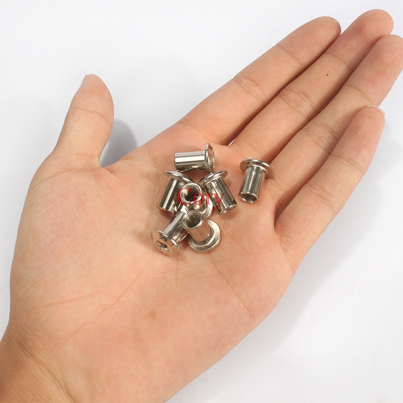 10pcs 6mm Barrel Nut Flat Head - đánh giá và giá Furniture Hardware Barrel Nut